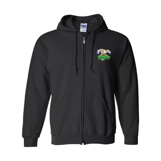 NGG Adult Full-Zip Hoodie in black with the Griffin crest