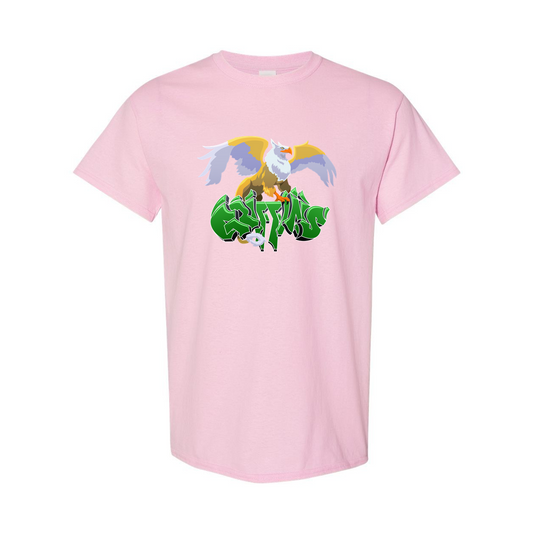 NGG Adult T-Shirt in light pink with the Griffin print