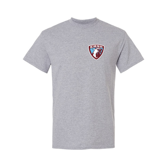 EHSS Sport Tee in sports grey with the left chest crest