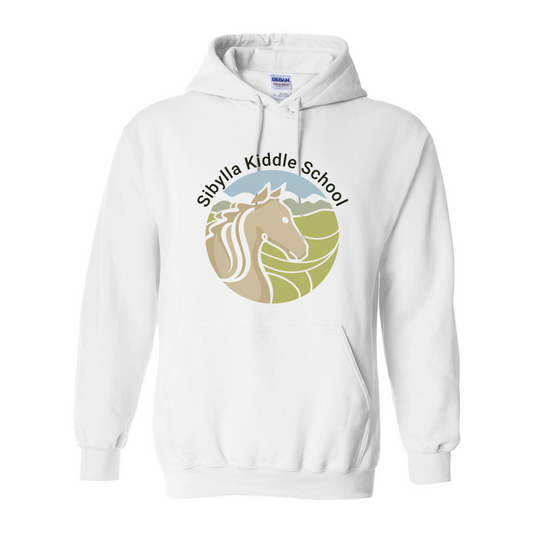 SKS Hoodie in white with the Classic crest