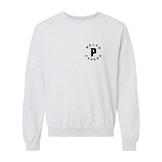 DSS Pacer Athletics Crewneck in ash with the Delta Pacers left chest print