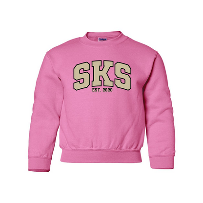 SKS Crewneck - Varsity / Pink (Youth)