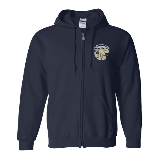 SKS Zip Hoodie in navy with the Classic crest